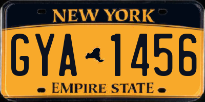 NY license plate GYA1456