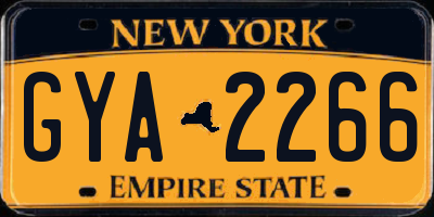 NY license plate GYA2266
