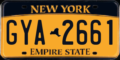 NY license plate GYA2661