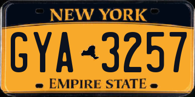 NY license plate GYA3257