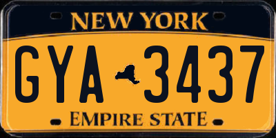 NY license plate GYA3437