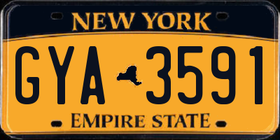 NY license plate GYA3591