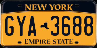 NY license plate GYA3688