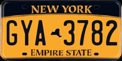 NY license plate GYA3782
