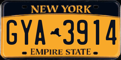 NY license plate GYA3914