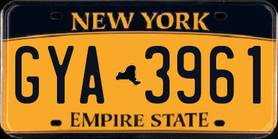 NY license plate GYA3961