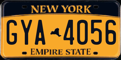 NY license plate GYA4056