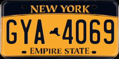 NY license plate GYA4069