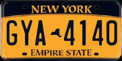 NY license plate GYA4140