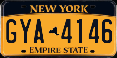 NY license plate GYA4146