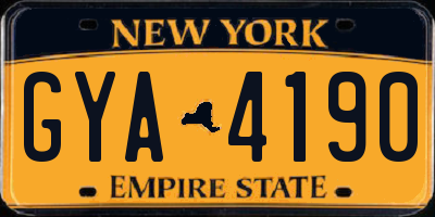 NY license plate GYA4190