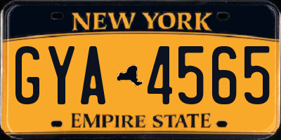NY license plate GYA4565
