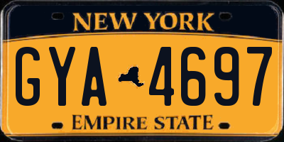NY license plate GYA4697