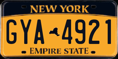 NY license plate GYA4921
