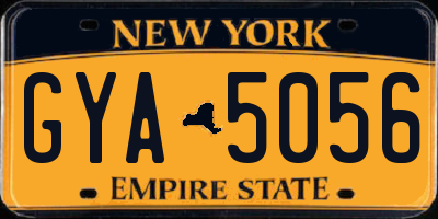 NY license plate GYA5056