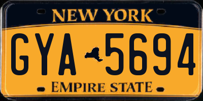 NY license plate GYA5694
