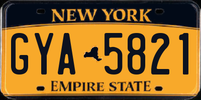 NY license plate GYA5821