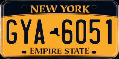 NY license plate GYA6051