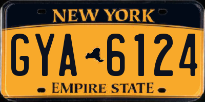 NY license plate GYA6124