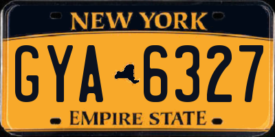 NY license plate GYA6327