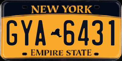 NY license plate GYA6431
