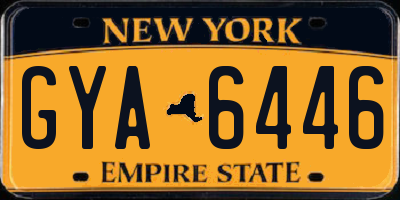 NY license plate GYA6446