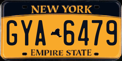 NY license plate GYA6479