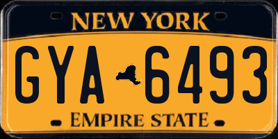 NY license plate GYA6493