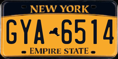 NY license plate GYA6514