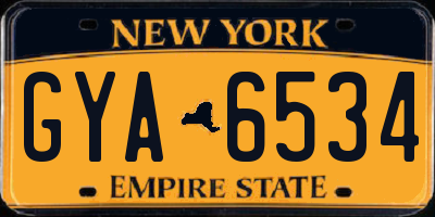 NY license plate GYA6534