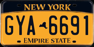 NY license plate GYA6691