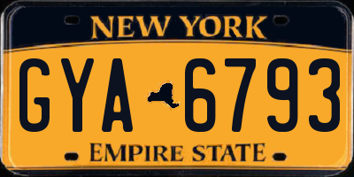 NY license plate GYA6793