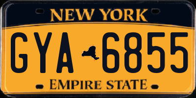 NY license plate GYA6855