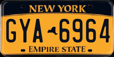 NY license plate GYA6964