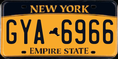NY license plate GYA6966