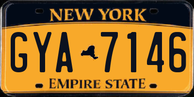NY license plate GYA7146