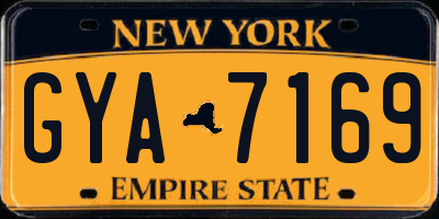 NY license plate GYA7169