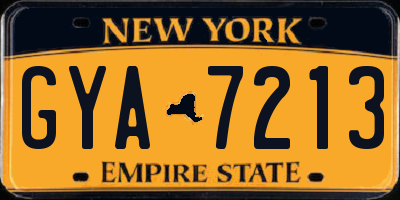 NY license plate GYA7213