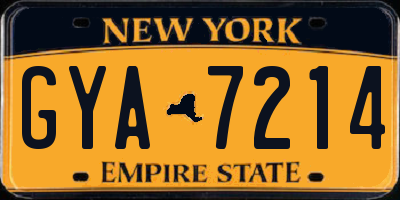 NY license plate GYA7214