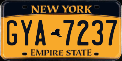 NY license plate GYA7237