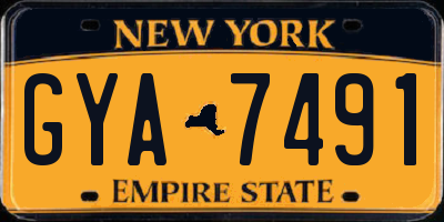 NY license plate GYA7491