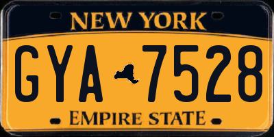 NY license plate GYA7528