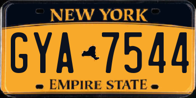 NY license plate GYA7544