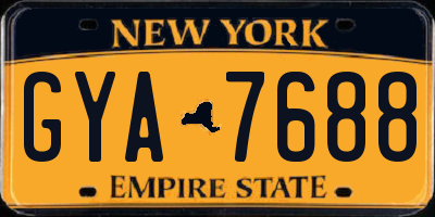 NY license plate GYA7688