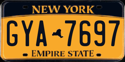 NY license plate GYA7697