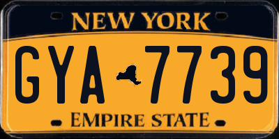 NY license plate GYA7739