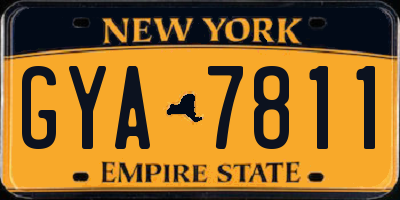 NY license plate GYA7811