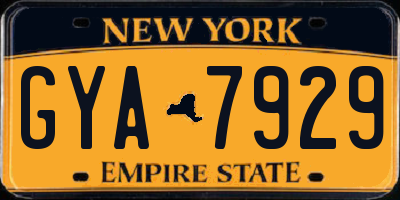 NY license plate GYA7929