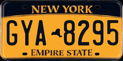 NY license plate GYA8295
