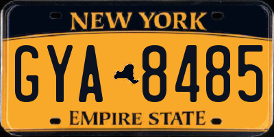 NY license plate GYA8485